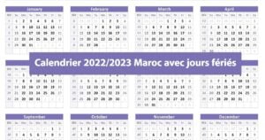 Calendrier 20222023