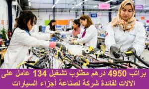 براتب 4950 درهم مطلوب تشغيل 134 عامل على الالات لفائدة شركة لصناعة أجزاء السيارات 3 براتب 4950 درهم مطلوب تشغيل 134 عامل على الالات لفائدة شركة لصناعة أجزاء السيارات2